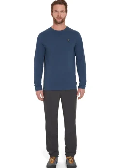 Rab T-Shirts & Baselayers-Mens Basecamp Logo Badge LS Tee - Tempest Blue
