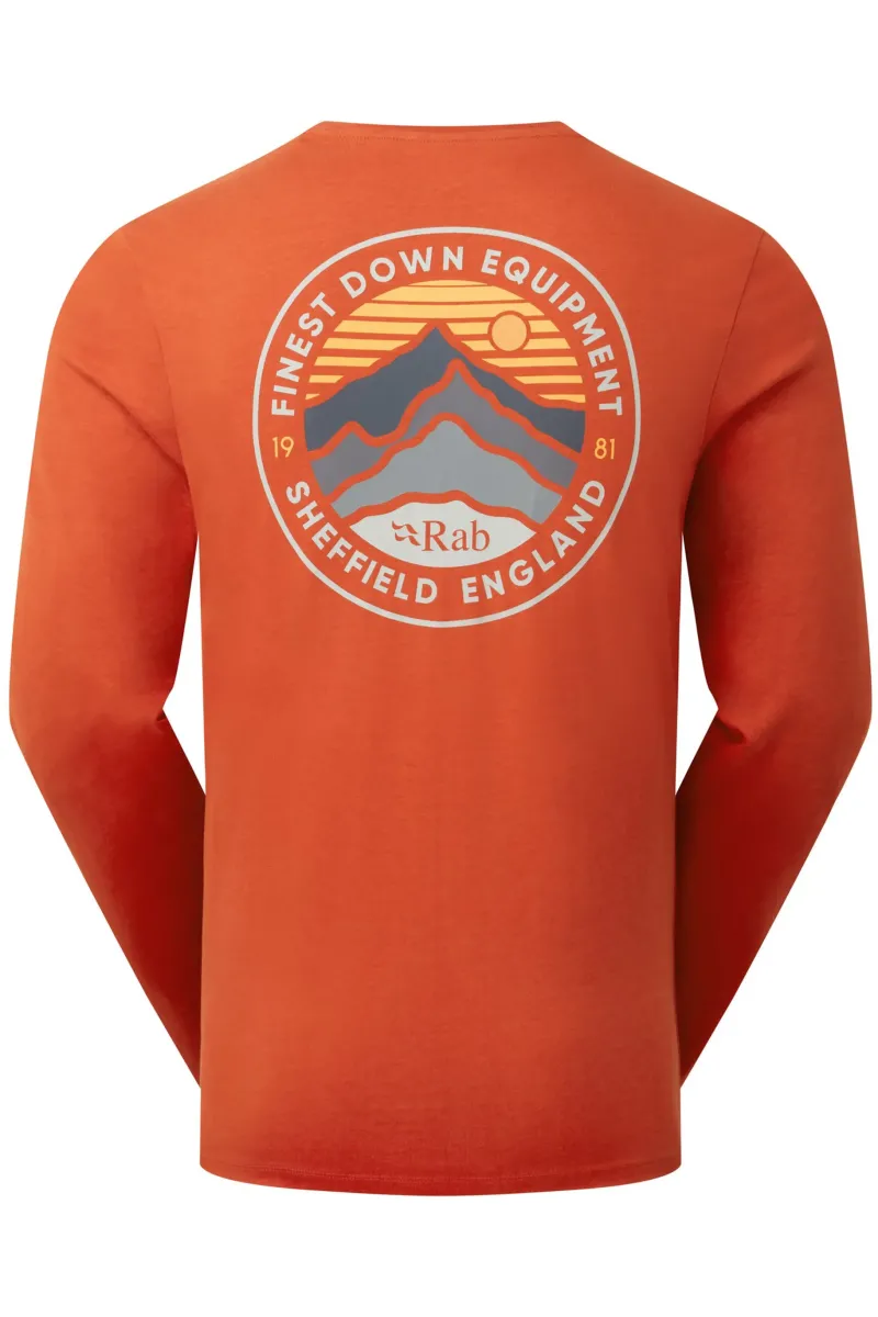 Rab T-Shirts & Baselayers-Mens Basecamp 3 Peaks LS Tee - Red Clay