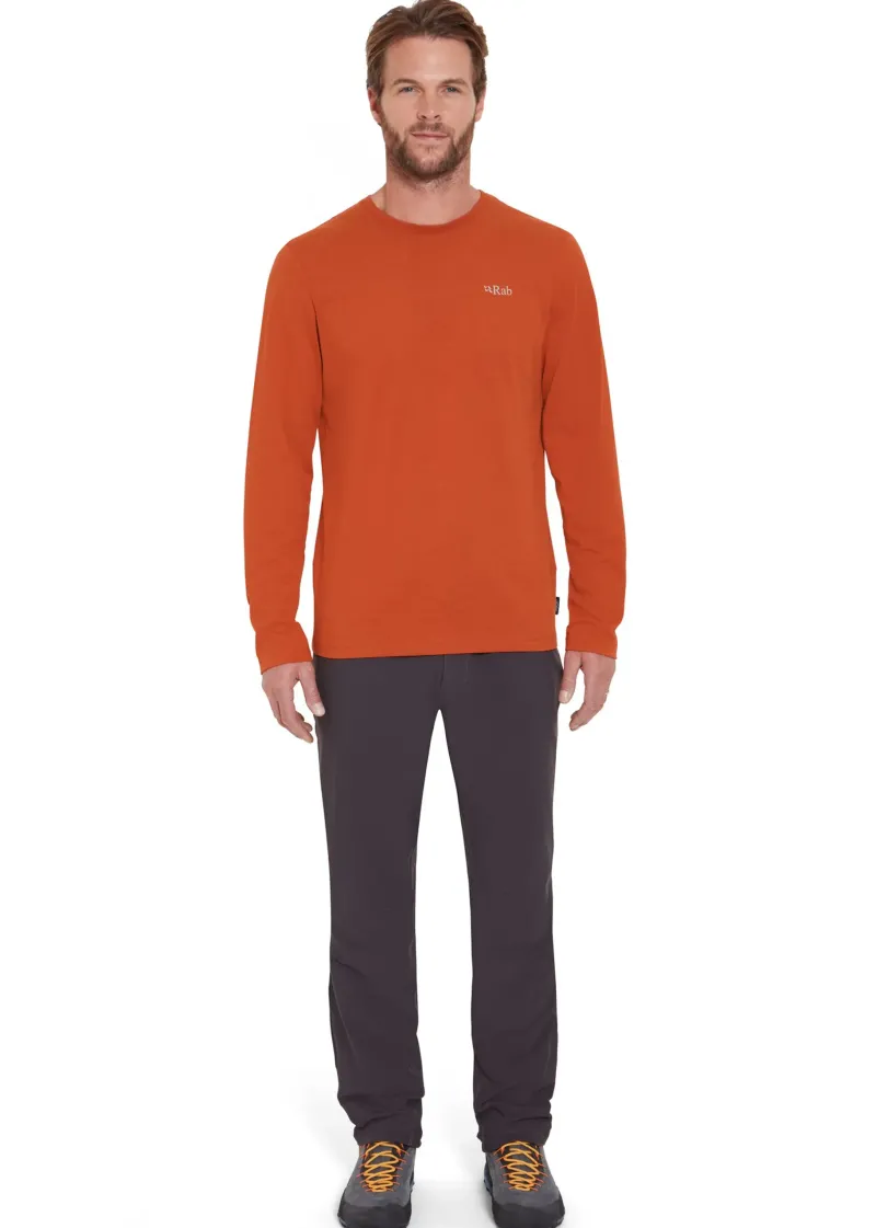 Rab T-Shirts & Baselayers-Mens Basecamp 3 Peaks LS Tee - Red Clay
