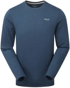 Rab T-Shirts & Baselayers-Mens Basecamp 3 Peaks LS Tee - Tempest Blue