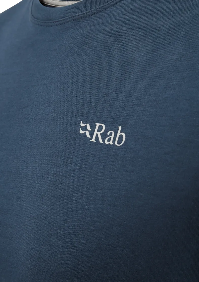Rab T-Shirts & Baselayers-Mens Basecamp 3 Peaks LS Tee - Tempest Blue
