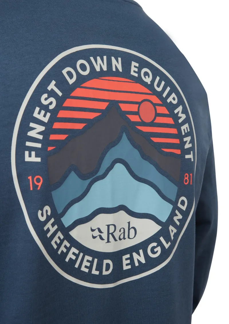Rab T-Shirts & Baselayers-Mens Basecamp 3 Peaks LS Tee - Tempest Blue