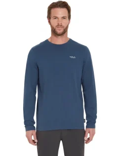 Rab T-Shirts & Baselayers-Mens Basecamp 3 Peaks LS Tee - Tempest Blue