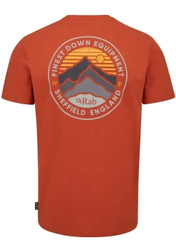 Rab T-Shirts & Baselayers-Mens Basecamp 3 Peak Tee - Red Clay