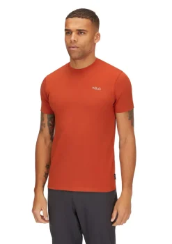 Rab T-Shirts & Baselayers-Mens Basecamp 3 Peak Tee - Red Clay