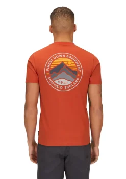 Rab T-Shirts & Baselayers-Mens Basecamp 3 Peak Tee - Red Clay