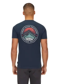 Rab T-Shirts & Baselayers-Mens Basecamp 3 Peak Tee - Tempest Blue
