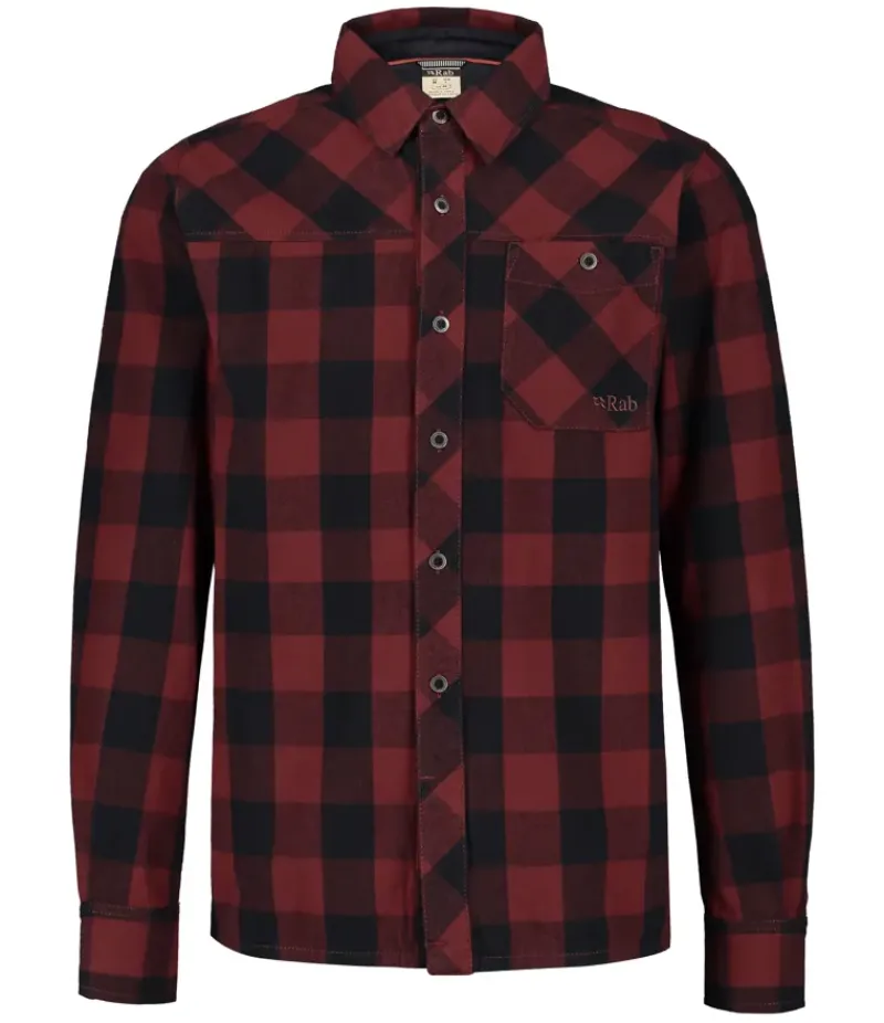Rab Shirts-Mens Boundary Shirt - Oxblood Red Check