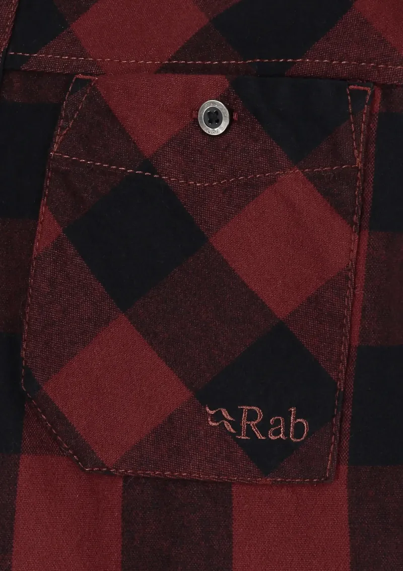Rab Shirts-Mens Boundary Shirt - Oxblood Red Check