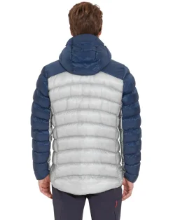 Rab Insulated Jackets-Mens Cirrus Ultra Hoody - Tempest Blue-Light Zinc