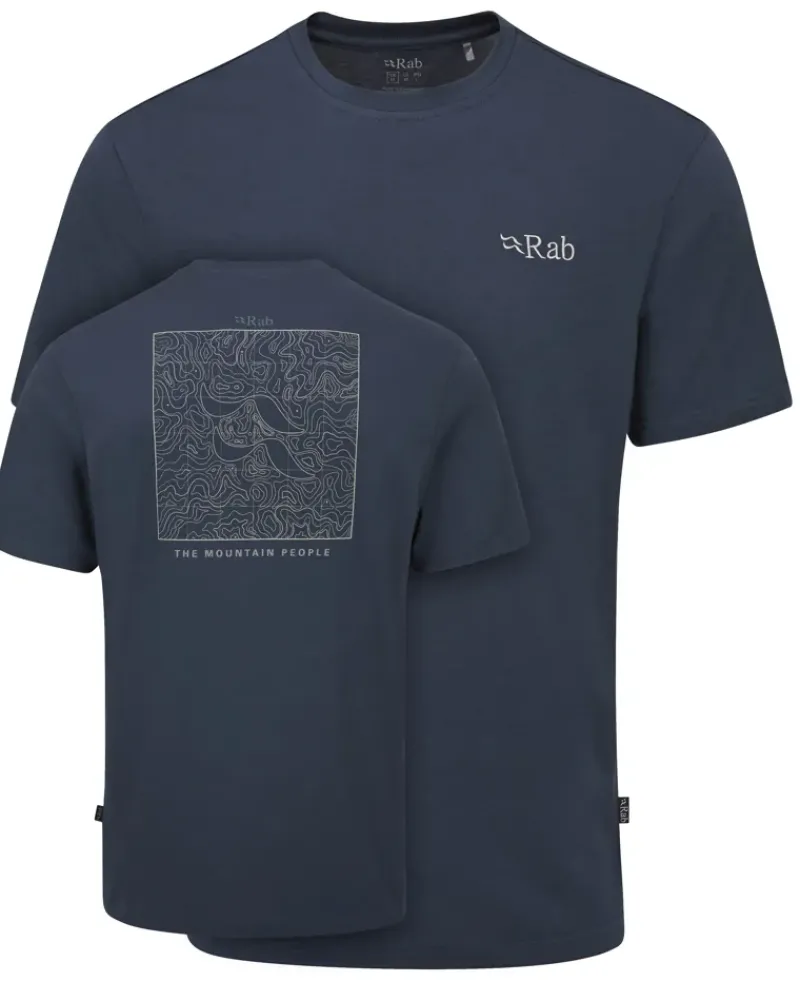 Rab T-Shirts & Baselayers-Mens Crimp Elevation Tee - Tempest Blue