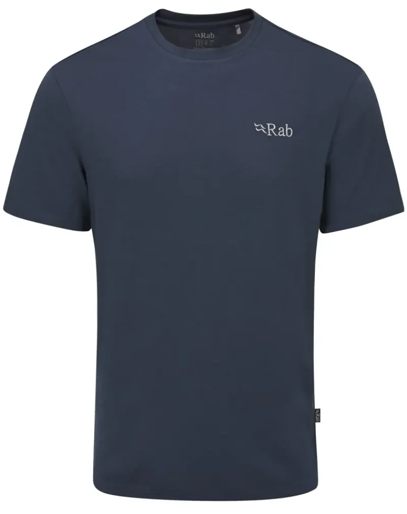 Rab T-Shirts & Baselayers-Mens Crimp Logo Tee - Tempest Blue