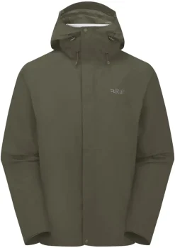 Rab Waterproof Jackets-Mens Downpour Jacket - Army