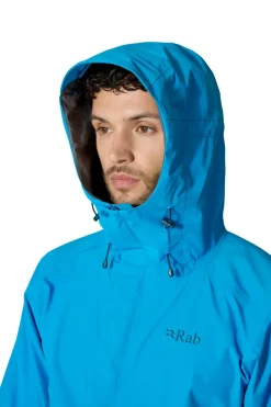 Rab Waterproof Jackets-Mens Downpour Jacket - Maya Blue