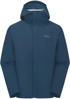 Rab Waterproof Jackets-Mens Downpour Jacket - Tempest Blue