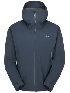 Rab Waterproof Jackets-Mens Downpour Light Jacket - Tempest Blue