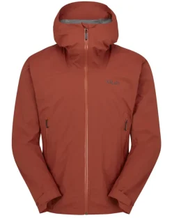Rab Waterproof Jackets-Mens Downpour Light Jacket - Tuscan Red