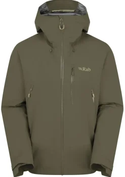 Rab Waterproof Jackets-Mens Downpour Mountain Jacket - Army