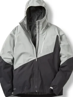 Rab Waterproof Jackets-Mens Downpour Trail Light Jacket - Light Zinc-Anthracite