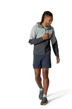 Rab Waterproof Jackets-Mens Downpour Trail Light Jacket - Light Zinc-Anthracite