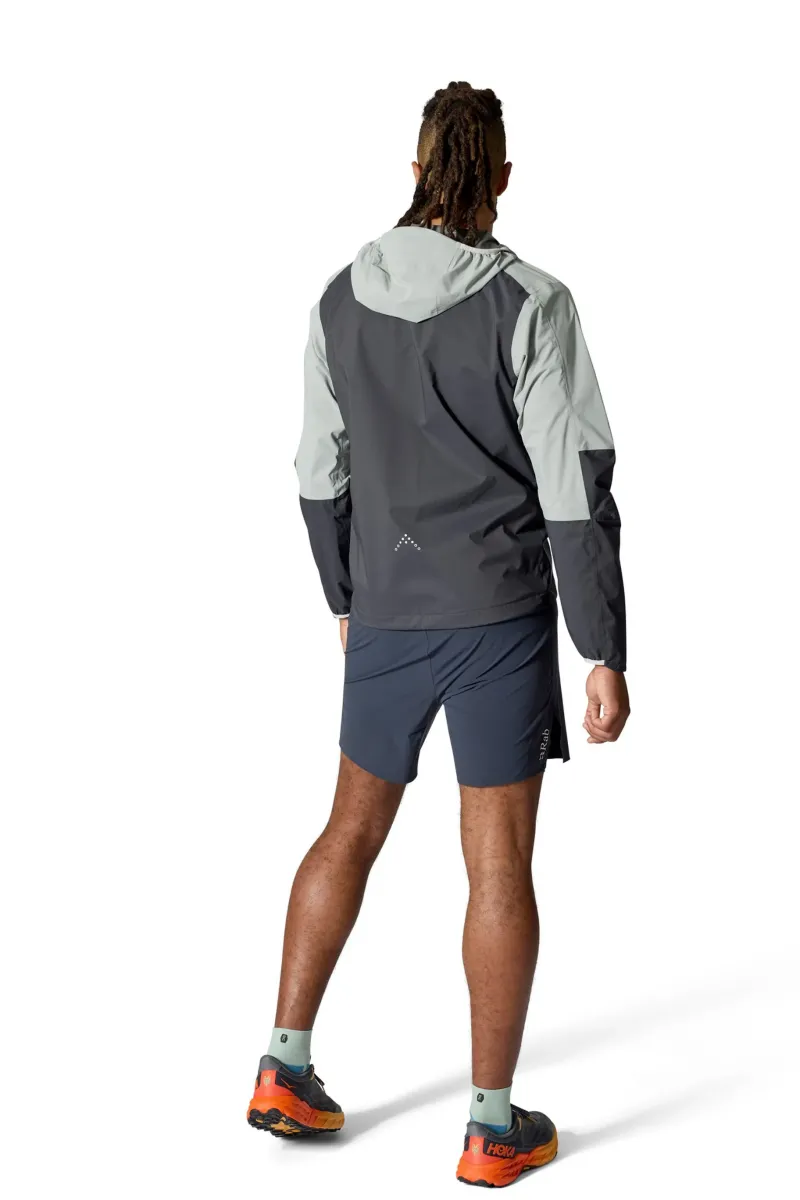 Rab Waterproof Jackets-Mens Downpour Trail Light Jacket - Light Zinc-Anthracite