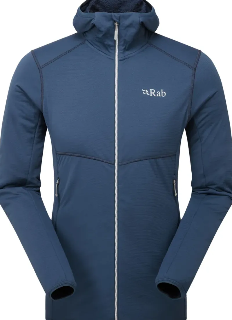 Rab Fleece & Mid Layer-Mens Evolute Hoody - Tempest Blue