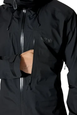 Rab Waterproof Jackets-Mens Firewall Alpine Jacket - Black