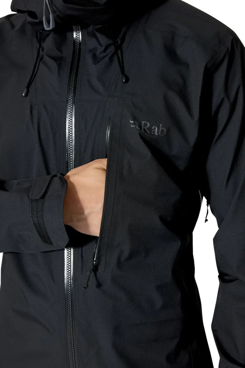 Rab Waterproof Jackets-Mens Firewall Alpine Jacket - Black