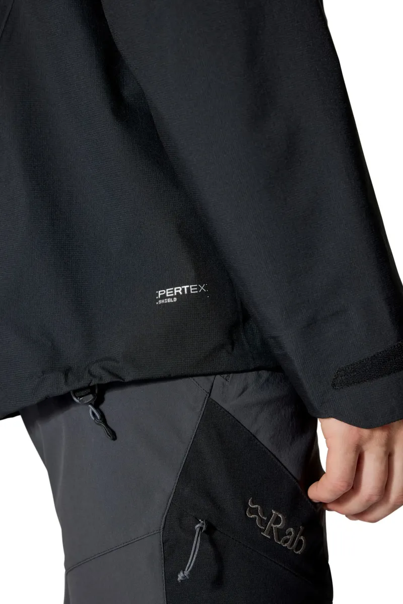 Rab Waterproof Jackets-Mens Firewall Alpine Jacket - Black