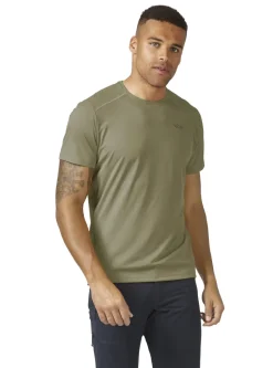 Rab T-Shirts & Baselayers-Mens Force Short Sleeved Tee - Light Khaki