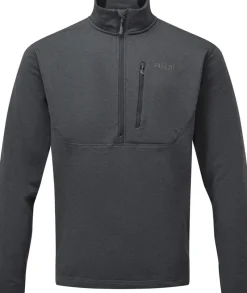 Rab Fleece & Mid Layer-Mens Geon Pull-On - Black-Steel Marl