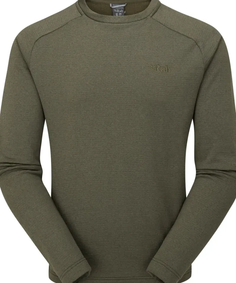 Rab Fleece & Mid Layer-Mens Graviton Crew - Army