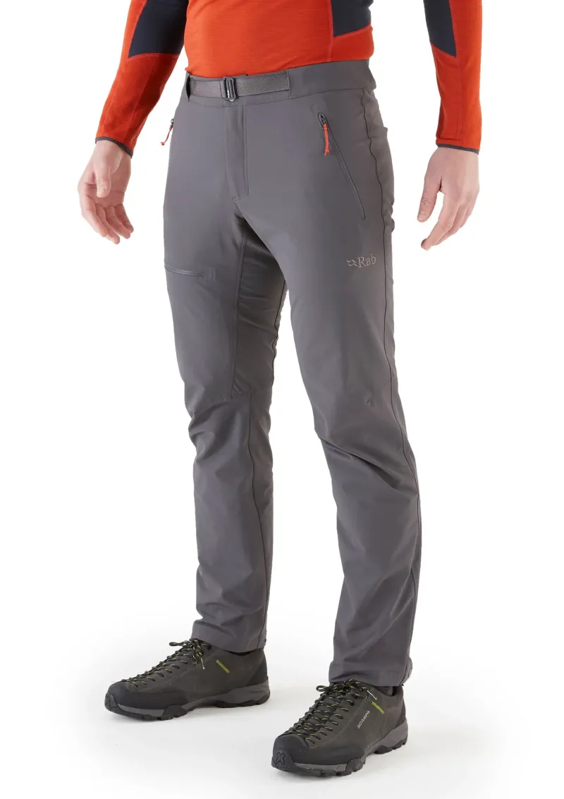 Rab Trousers & Leg Wear-Mens Incline AS Softshell Pants - Graphene
