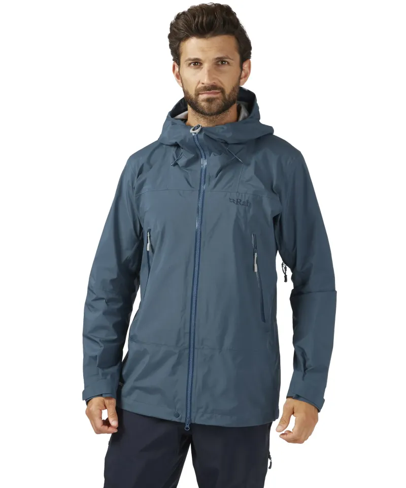 Rab Waterproof Jackets-Mens Kangri Paclite Plus Jacket - Orion Blue