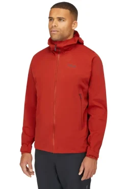 Rab Waterproof Jackets-Mens Kinetic 2.0 Jacket - Tuscan Red