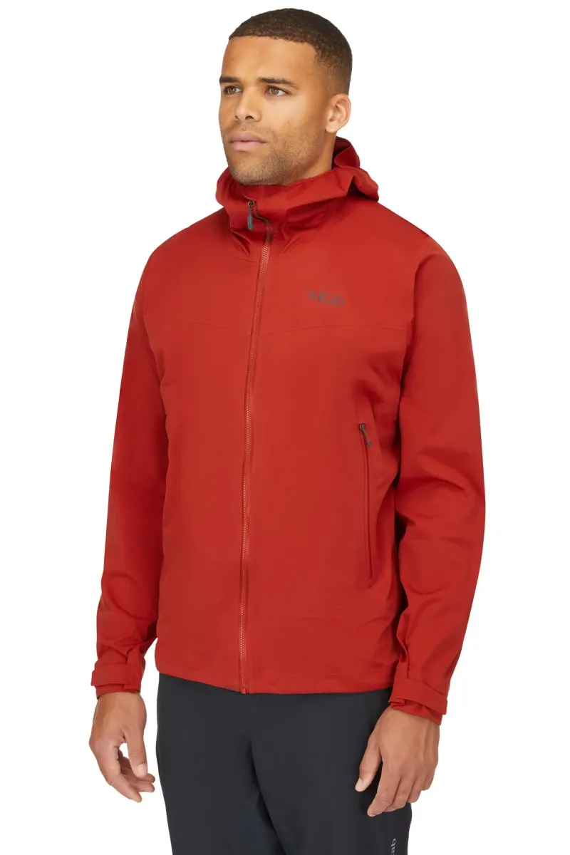 Rab Waterproof Jackets-Mens Kinetic 2.0 Jacket - Tuscan Red