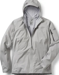 Rab Waterproof Jackets-Mens Kinetic Ultra Jacket - Light Zinc