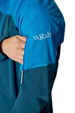 Rab Waterproof Jackets-Mens Kinetic Ultra Jacket - Maya Blue-Tempest Blue