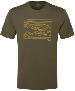 Rab T-Shirts & Baselayers-Mens Mantle Outline Tee - Army