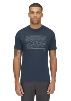 Rab T-Shirts & Baselayers-Mens Mantle Outline Tee - Tempest Blue