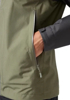 Rab Waterproof Jackets-Mens Namche Paclite Jacket - Graphene-Light Khaki