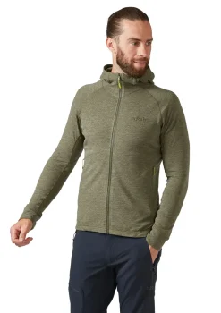 Rab Fleece & Mid Layer-Mens Nexus Hoody - Light Khaki
