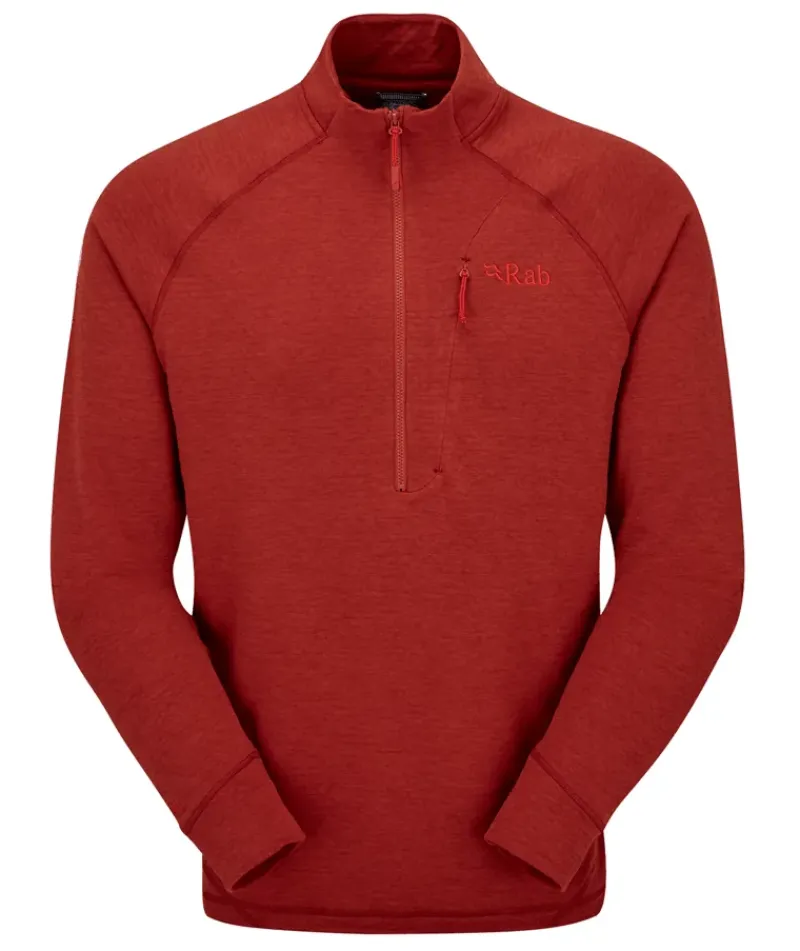 Rab Fleece & Mid Layer-Mens Nexus Pull-On - Tuscan Red
