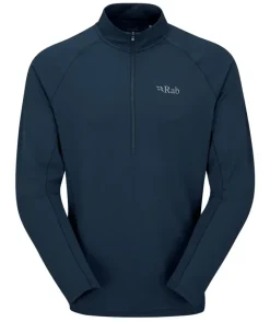 Rab T-Shirts & Baselayers-Mens Sonic LS Zip-T - Tempest Blue