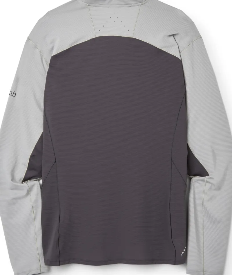 Rab T-Shirts & Baselayers-Mens Sonic Ultra Zip Tee - Light Zinc-Graphene
