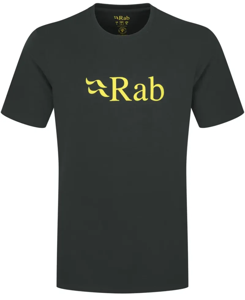 Rab T-Shirts & Baselayers-Mens Stance Logo Tee - Beluga-Pollen