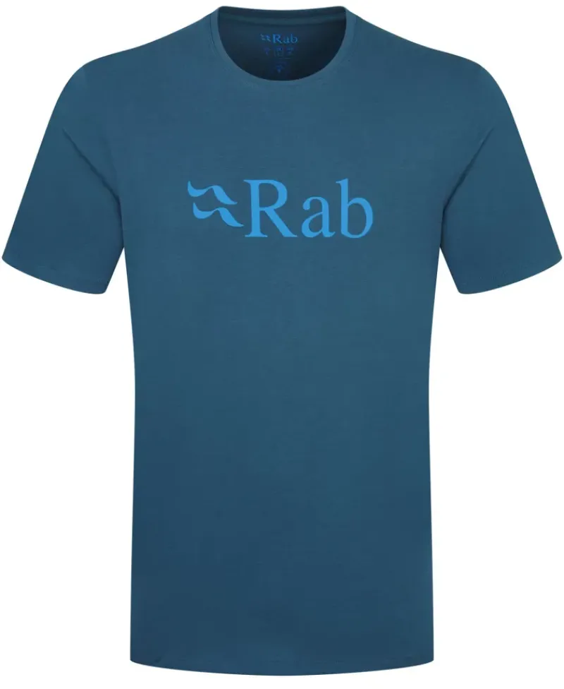 Rab T-Shirts & Baselayers-Mens Stance Logo Tee - Tempest Blue