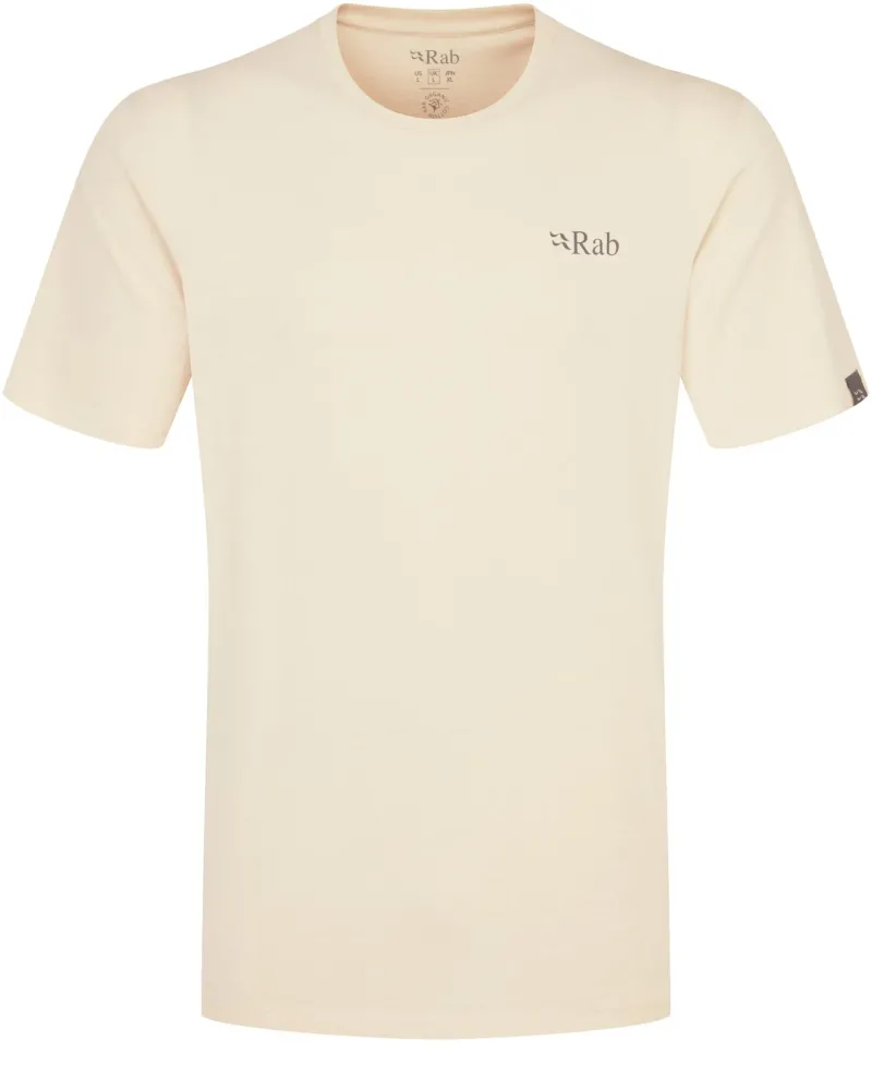 Rab T-Shirts & Baselayers-Mens Stance Mountain Peak Tee - Ecru