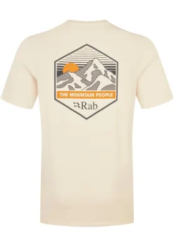 Rab T-Shirts & Baselayers-Mens Stance Mountain Peak Tee - Ecru