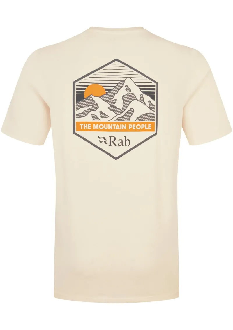 Rab T-Shirts & Baselayers-Mens Stance Mountain Peak Tee - Ecru